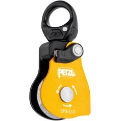 Petzl SPIN L1D Single Pulley with One-Way Rotation & Swivel - Yellow